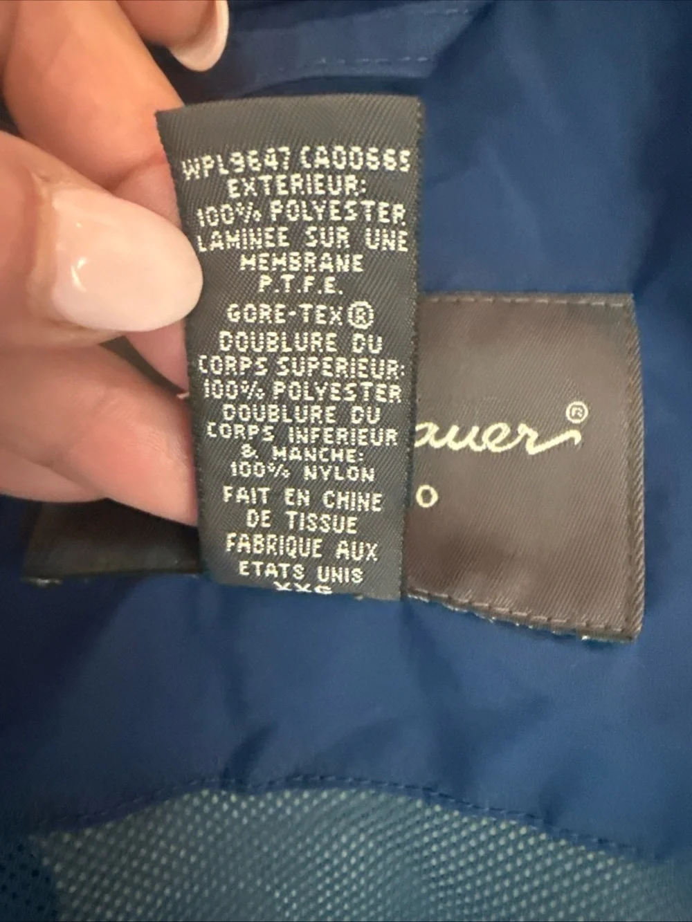 Eddie Bauer Men's Gore-Tex Wind-Resistant Raincoat Size XXL Blue